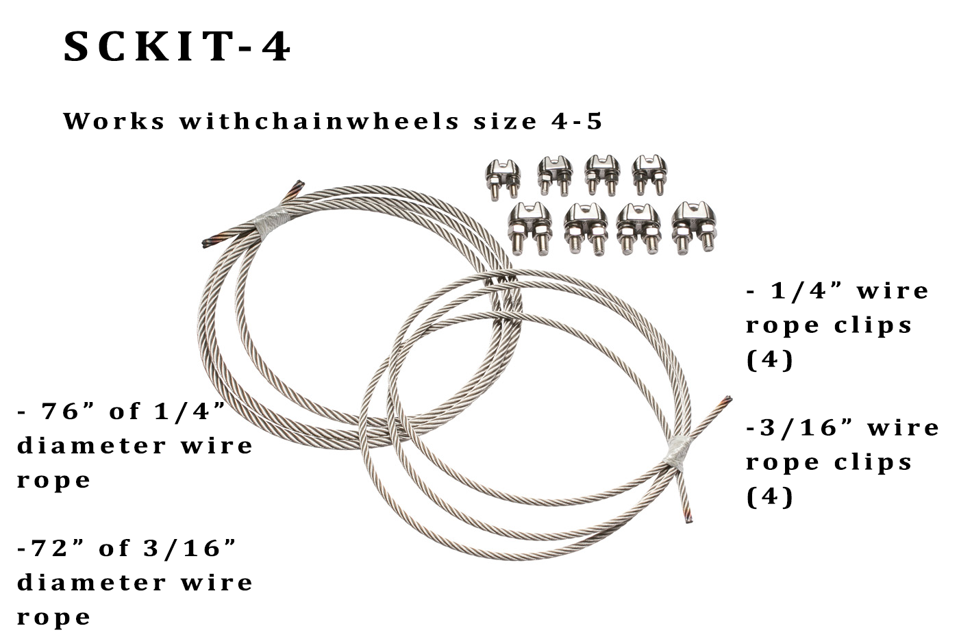 Details about   Babbitt SCKIT-4 Safety Cable Kit For Sizes 4-5